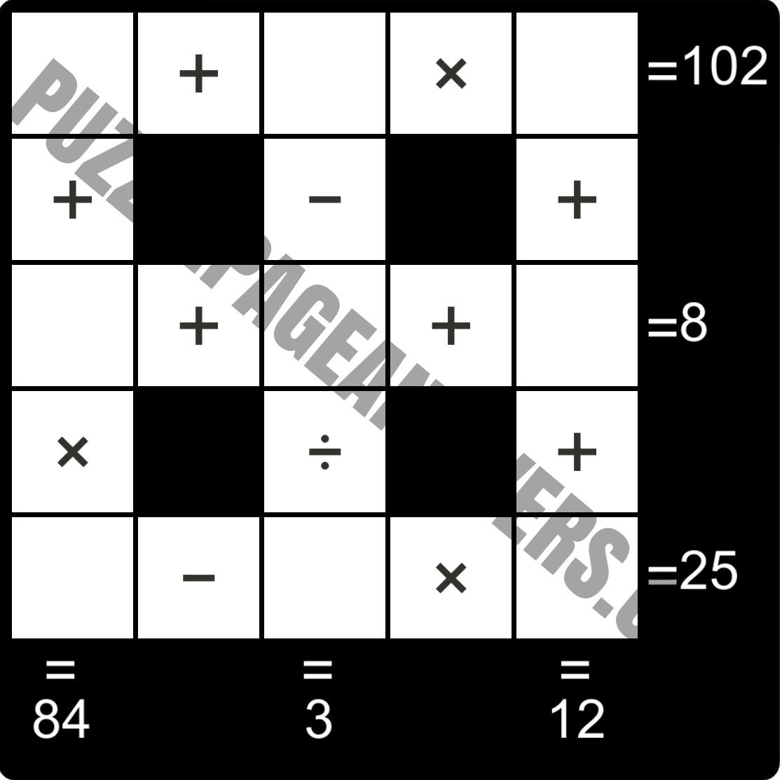 Puzzle Page Cross Sum November 24 2019 - PuzzlePageAnswers.com