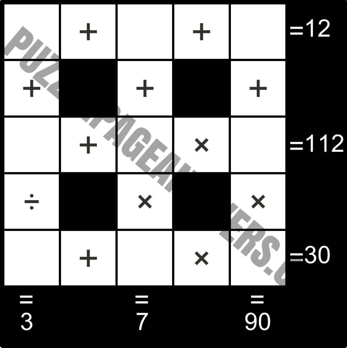 Puzzle Page Cross Sum April 24 2020 PuzzlePageAnswers com