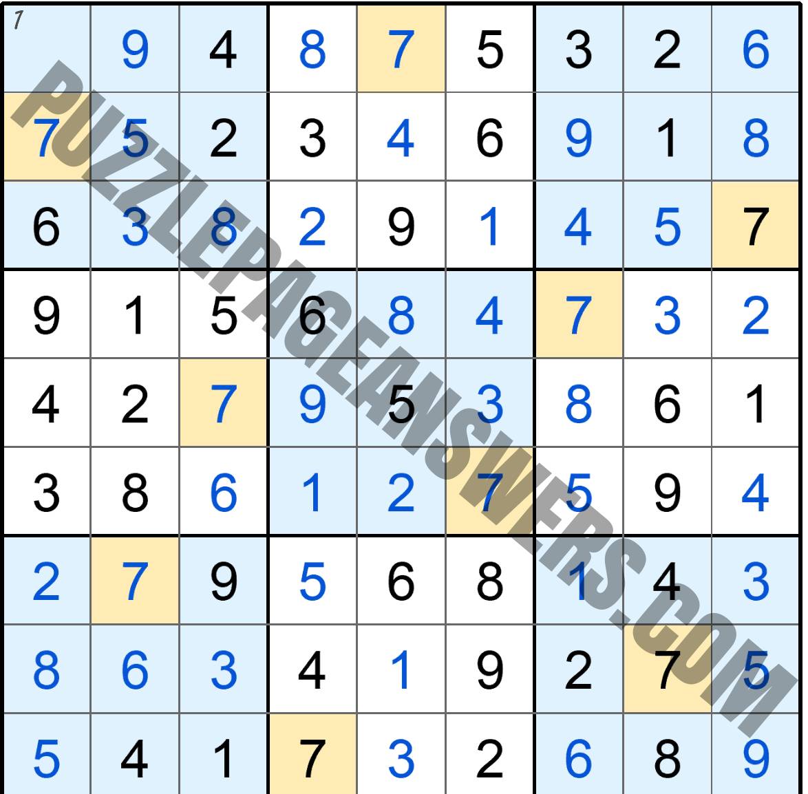 Puzzle Page Sudoku August 12 2021 Answers PuzzlePageAnswers com