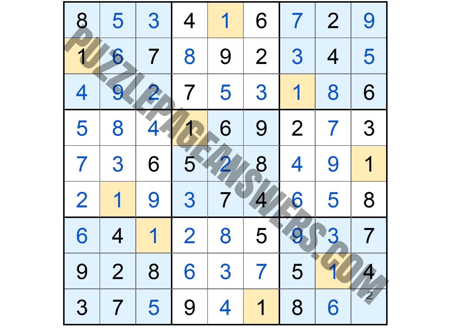 Puzzle Page Sudoku March 26 2024 Answers PuzzlePageAnswers com